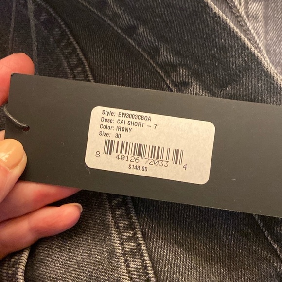 NWT EDWIN Cai 7” short w/vented hem, size 30 color irony, sold at Free People - Picture 7 of 8